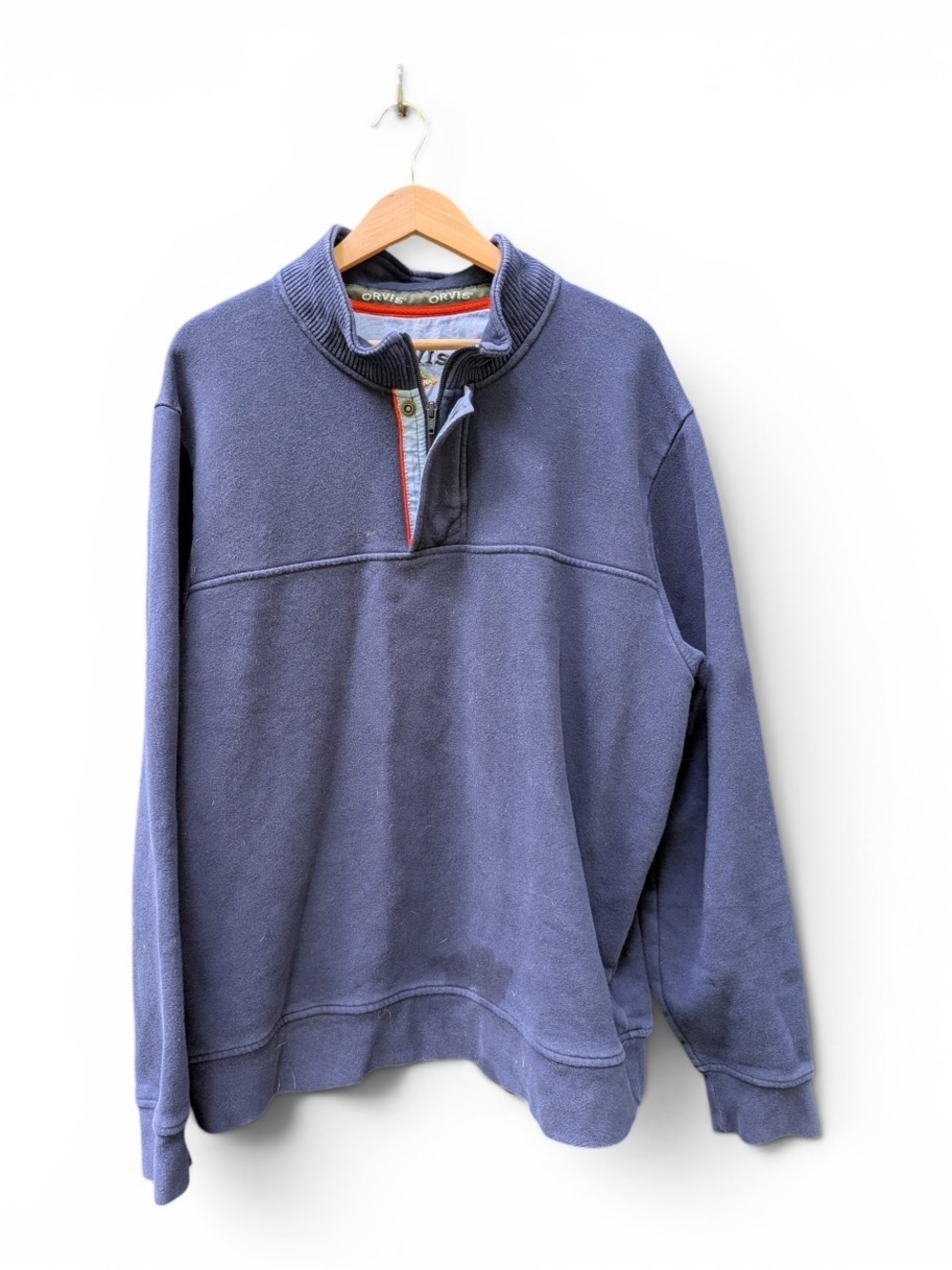Orvis Navy Quarter-Zip Pullover